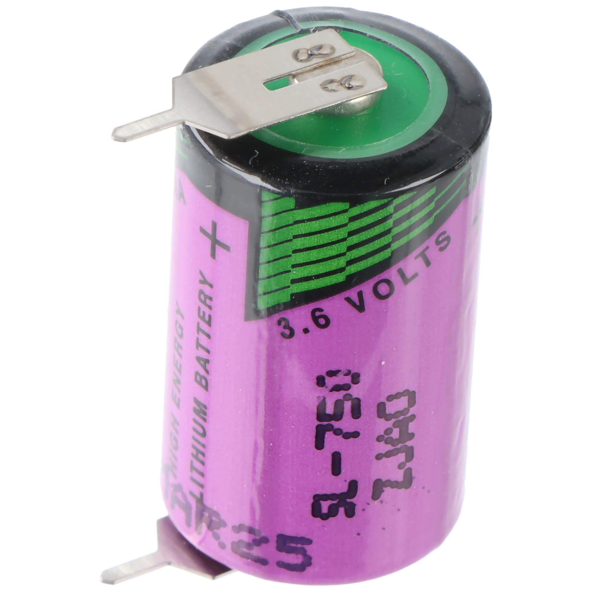 Tadiran SL750/PR, TL5902/PR pile lithium 3,6 V 1/2 AA avec 1 étiquette à souder imprimée